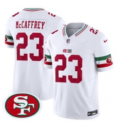 Men San Francisco 49ers 23 Christian McCaffrey White F U S E Mexico Vapor Limited Stitched Football Jersey Men San Francisco 49ers 23 Christian McCaffrey White F U S E Mexico Vapor Limited Stitched Football Jersey
