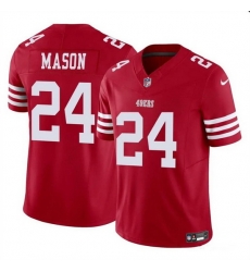 Men San Francisco 49ers 24 Jordan Mason Red 2023 F U S E Stitched Football Jersey 929 Men San Francisco 49ers 24 Jordan Mason Red 2023 F U S E Stitched Football Jersey 929