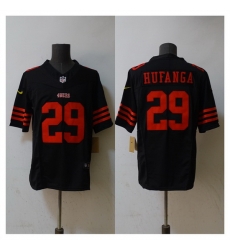 Men San Francisco 49ers 29 Talanoa Hufanga 2023 F U S E Black Vapor Untouchable Limited Stitched Football Jersey Men San Francisco 49ers 29 Talanoa Hufanga 2023 F U S E Black Vapor Untouchable Limited Stitched Football Jersey
