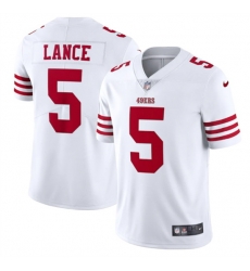 Men San Francisco 49ers 5 Trey Lance 2022 New White Vapor Untouchable Stitched Jersey Men San Francisco 49ers 5 Trey Lance 2022 New White Vapor Untouchable Stitched Jersey