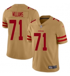 Men San Francisco 49ers 71 Trent Williams Gold Men Stitched NFL Limited Inverted Legend Jersey Men San Francisco 49ers 71 Trent Williams Gold Men Stitched NFL Limited Inverted Legend Jersey