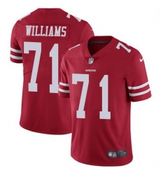 Men San Francisco 49ers 71 Trent Williams Red Team Color Men Stitched NFL Vapor Untouchable Limited Jersey Men San Francisco 49ers 71 Trent Williams Red Team Color Men Stitched NFL Vapor Untouchable Limited Jersey
