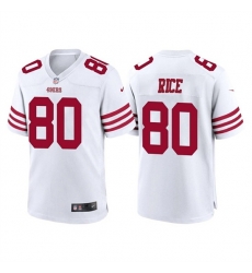 Men San Francisco 49ers 80 Jerry Rice 2022 New White Stitched Game Jersey Men San Francisco 49ers 80 Jerry Rice 2022 New White Stitched Game Jersey