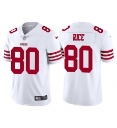 Men San Francisco 49ers 80 Jerry Rice 2022 New White Vapor Untouchable Stitched Football Jersey Men San Francisco 49ers 80 Jerry Rice 2022 New White Vapor Untouchable Stitched Football Jersey
