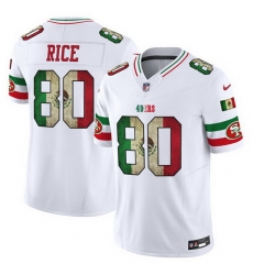Men San Francisco 49ers 80 Jerry Rice White 2025 F U S E Mexico Vapor Limited Stitched Football Jersey Men San Francisco 49ers 80 Jerry Rice White 2025 F U S E Mexico Vapor Limited Stitched Football Jersey