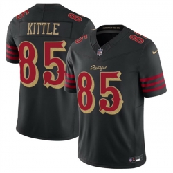 Men San Francisco 49ers 85 George kittle Black 2025 F U S E Rivalries Vapor Limited Stitched Football Jersey