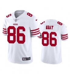Men San Francisco 49ers 86 Danny Gray 2022 White Vapor Untouchable Stitched Football Jersey Men San Francisco 49ers 86 Danny Gray 2022 White Vapor Untouchable Stitched Football Jersey