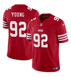 Men San Francisco 49ers 92 Chase Young Red 2023 F U S E Stitched Football Jersey Men San Francisco 49ers 92 Chase Young Red 2023 F U S E Stitched Football Jersey