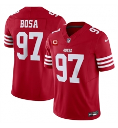Men San Francisco 49ers 97 Nick Bosa Red 2023 F U S E With 2 Star C Patch Vapor Untouchable Limited Stitched Football Jersey Men San Francisco 49ers 97 Nick Bosa Red 2023 F U S E With 2 Star C Patch Vapor Untouchable Limited Stitched Football Jersey