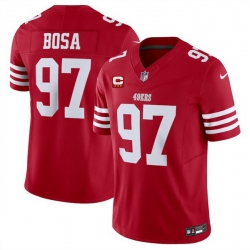 Men San Francisco 49ers 97 Nick Bosa Red 2025 F U S E  With 3 Star C Patch Vapor Untouchable Limited Stitched Football Jersey