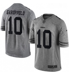 Mens Nike San Francisco 49ers 10 Jimmy Garoppolo Limited Gray Gridiron NFL Jersey Mens Nike San Francisco 49ers 10 Jimmy Garoppolo Limited Gray Gridiron NFL Jersey