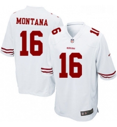 Mens Nike San Francisco 49ers 16 Joe Montana Game White NFL Jersey Mens Nike San Francisco 49ers 16 Joe Montana Game White NFL Jersey