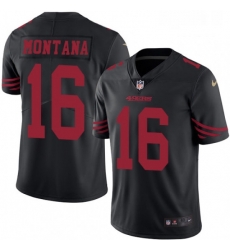 Mens Nike San Francisco 49ers 16 Joe Montana Limited Black Rush Vapor Untouchable NFL Jersey Mens Nike San Francisco 49ers 16 Joe Montana Limited Black Rush Vapor Untouchable NFL Jersey