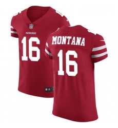 Mens Nike San Francisco 49ers 16 Joe Montana Red Team Color Vapor Untouchable Elite Player NFL Jersey Mens Nike San Francisco 49ers 16 Joe Montana Red Team Color Vapor Untouchable Elite Player NFL Jersey
