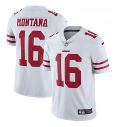 Mens Nike San Francisco 49ers 16 Joe Montana White Vapor Untouchable Limited Player NFL Jersey Mens Nike San Francisco 49ers 16 Joe Montana White Vapor Untouchable Limited Player NFL Jersey
