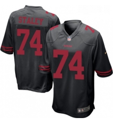 Mens Nike San Francisco 49ers 74 Joe Staley Game Black NFL Jersey Mens Nike San Francisco 49ers 74 Joe Staley Game Black NFL Jersey