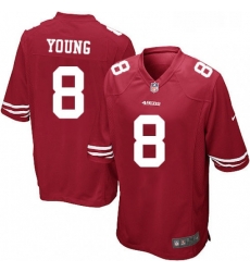 Mens Nike San Francisco 49ers 8 Steve Young Game Red Team Color NFL Jersey Mens Nike San Francisco 49ers 8 Steve Young Game Red Team Color NFL Jersey