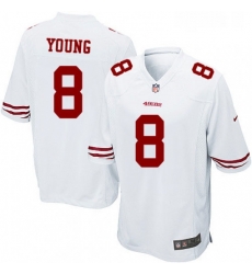 Mens Nike San Francisco 49ers 8 Steve Young Game White NFL Jersey Mens Nike San Francisco 49ers 8 Steve Young Game White NFL Jersey