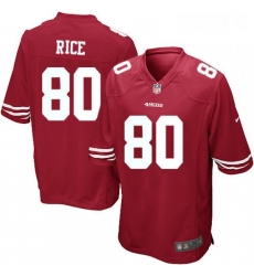 Mens Nike San Francisco 49ers 80 Jerry Rice Game Red Team Color NFL Jersey Mens Nike San Francisco 49ers 80 Jerry Rice Game Red Team Color NFL Jersey