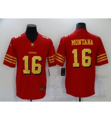 Men's San Francisco 49ers #16 Joe Montana Red Gold Untouchable Limited Jersey Men's San Francisco 49ers #16 Joe Montana Red Gold Untouchable Limited Jersey