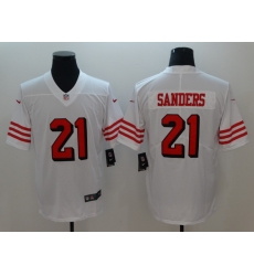 Men's San Francisco 49ers Deion Sanders 21 White Nike Scarlet Player Limited Jersey Men's San Francisco 49ers Deion Sanders 21 White Nike Scarlet Player Limited Jersey