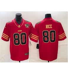 Men's San Francisco 49ers Jerry Rice #80 Untouchable Limited Jersey Red Gold Fashion Men's San Francisco 49ers Jerry Rice #80 Untouchable Limited Jersey Red Gold Fashion
