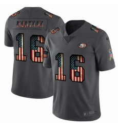 Nike 49ers 16 Joe Montana 2019 Salute To Service USA Flag Fashion Limited Jersey Nike 49ers 16 Joe Montana 2019 Salute To Service USA Flag Fashion Limited Jersey