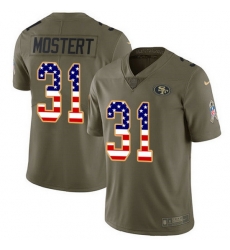 Nike 49ers 31 Raheem Mostert Olive USA Flag Men Stitched NFL Limited 2017 Salute To Service Jersey Nike 49ers 31 Raheem Mostert Olive USA Flag Men Stitched NFL Limited 2017 Salute To Service Jersey