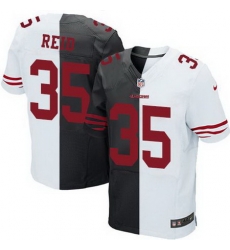 Nike 49ers #35 Eric Reid Black White Mens Stitched NFL Elite Split Jersey Nike 49ers #35 Eric Reid Black White Mens Stitched NFL Elite Split Jersey