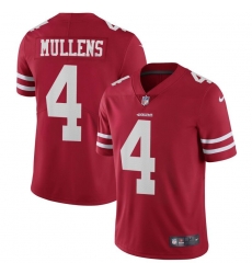 Nike 49ers #4 Nick Mullens Red Team Color Men Stitched NFL Vapor Untouchable Limited Jersey Nike 49ers #4 Nick Mullens Red Team Color Men Stitched NFL Vapor Untouchable Limited Jersey