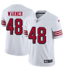 Nike 49ers #48 Fred Warner White Rush Mens Stitched NFL Vapor Untouchable Limited Jersey Nike 49ers #48 Fred Warner White Rush Mens Stitched NFL Vapor Untouchable Limited Jersey