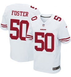 Nike 49ers #50 Reuben Foster White Mens Stitched NFL Elite Jersey