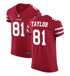 Nike 49ers #81 Trent Taylor Red Team Color Mens Stitched NFL Vapor Untouchable Elite Jersey Nike 49ers #81 Trent Taylor Red Team Color Mens Stitched NFL Vapor Untouchable Elite Jersey