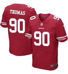 Nike 49ers #90 Solomon Thomas Red Team Color Mens Stitched NFL Elite Jersey Nike 49ers #90 Solomon Thomas Red Team Color Mens Stitched NFL Elite Jersey