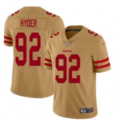 Nike 49ers 92 Kerry Hyder Gold Men Stitched NFL Limited Inverted Legend Jersey Nike 49ers 92 Kerry Hyder Gold Men Stitched NFL Limited Inverted Legend Jersey