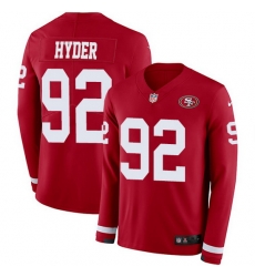 Nike 49ers 92 Kerry Hyder Red Team Color Men Stitched NFL Limited Therma Long Sleeve Jersey Nike 49ers 92 Kerry Hyder Red Team Color Men Stitched NFL Limited Therma Long Sleeve Jersey
