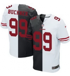 Nike 49ers #99 DeForest Buckner Black White Mens Stitched NFL Elite Split Jersey Nike 49ers #99 DeForest Buckner Black White Mens Stitched NFL Elite Split Jersey