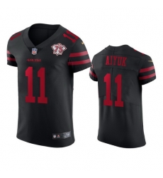 Nike San Francisco 49ers 11 Brandon Aiyuk Black Alternate Men 75th Anniversary Stitched NFL Vapor Untouchable Elite Jersey Nike San Francisco 49ers 11 Brandon Aiyuk Black Alternate Men 75th Anniversary Stitched NFL Vapor Untouchable Elite Jersey