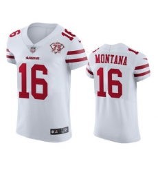 Nike San Francisco 49ers 16 Joe Montana White Men 75th Anniversary Stitched NFL Vapor Untouchable Elite Jersey Nike San Francisco 49ers 16 Joe Montana White Men 75th Anniversary Stitched NFL Vapor Untouchable Elite Jersey