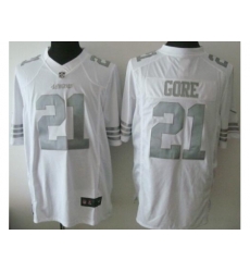 Nike San Francisco 49ers 21 Frank Gore White Limited Platinum NFL Jersey Nike San Francisco 49ers 21 Frank Gore White Limited Platinum NFL Jersey