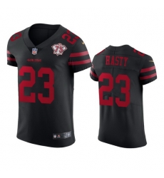 Nike San Francisco 49ers 23 Jamycal Hasty Black Alternate Men 75th Anniversary Stitched NFL Vapor Untouchable Elite Jersey Nike San Francisco 49ers 23 Jamycal Hasty Black Alternate Men 75th Anniversary Stitched NFL Vapor Untouchable Elite Jersey