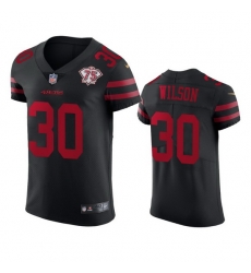 Nike San Francisco 49ers 30 Jeff Wilson Black Alternate Men 75th Anniversary Stitched NFL Vapor Untouchable Elite Jersey Nike San Francisco 49ers 30 Jeff Wilson Black Alternate Men 75th Anniversary Stitched NFL Vapor Untouchable Elite Jersey