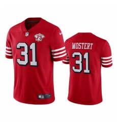 Nike San Francisco 49ers 31 Raheem Mostert Red Rush Men 75th Anniversary Stitched NFL Vapor Untouchable Limited Jersey Nike San Francisco 49ers 31 Raheem Mostert Red Rush Men 75th Anniversary Stitched NFL Vapor Untouchable Limited Jersey