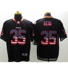 Nike San Francisco 49ers 35 Eric Reid Black Elite USA Flag Fashion NFL Jersey Nike San Francisco 49ers 35 Eric Reid Black Elite USA Flag Fashion NFL Jersey
