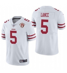 Nike San Francisco 49ers 5 Trey Lance White 75th Anniversary Vapor Untouchable Limited Jersey Nike San Francisco 49ers 5 Trey Lance White 75th Anniversary Vapor Untouchable Limited Jersey