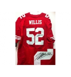 Nike San Francisco 49ers 52 Patrick Willis Red Elite Signed NFL Jersey Nike San Francisco 49ers 52 Patrick Willis Red Elite Signed NFL Jersey