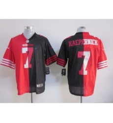 Nike San Francisco 49ers 7 Colin Kaepernick Black Red Elite Split NFL Jersey Nike San Francisco 49ers 7 Colin Kaepernick Black Red Elite Split NFL Jersey