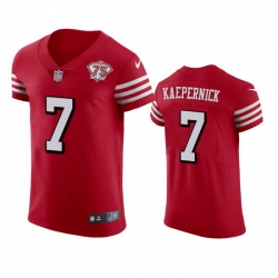 Nike San Francisco 49ers 7 Colin Kaepernick Red Rush Men 75th Anniversary Stitched NFL Vapor Untouchable Elite Jersey
