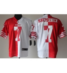 Nike San Francisco 49ers 7 Colin Kaepernick Red White Elite Split NFL Jersey Nike San Francisco 49ers 7 Colin Kaepernick Red White Elite Split NFL Jersey