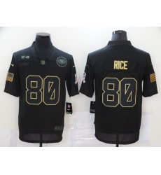 Nike San Francisco 49ers 80 Jerry Rice Black 2020 Salute To Service Limited Jersey Nike San Francisco 49ers 80 Jerry Rice Black 2020 Salute To Service Limited Jersey